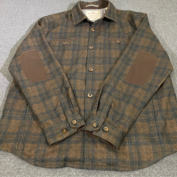 Tommy Bahama Flannel Elbow Patch Men’s Long Sleeves Size Large. - Picture 4 of 11